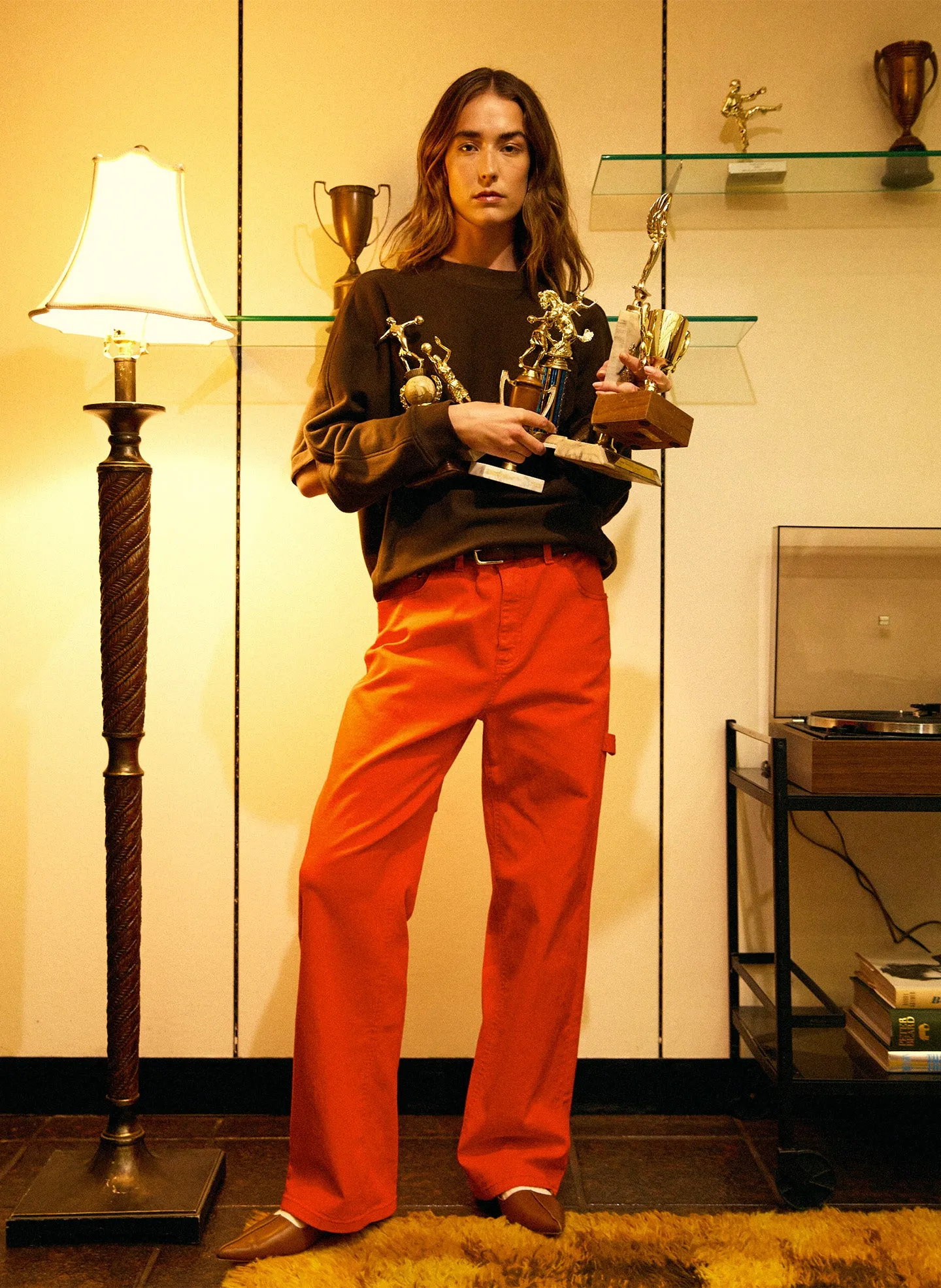 Garment Washed Twill Slouchy Carpenter Jean sold by Tibi product image thumbnail 2