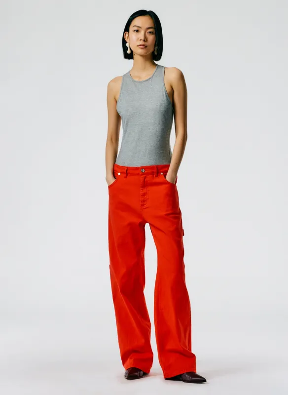 Garment Washed Twill Slouchy Carpenter Jean made by Tibi