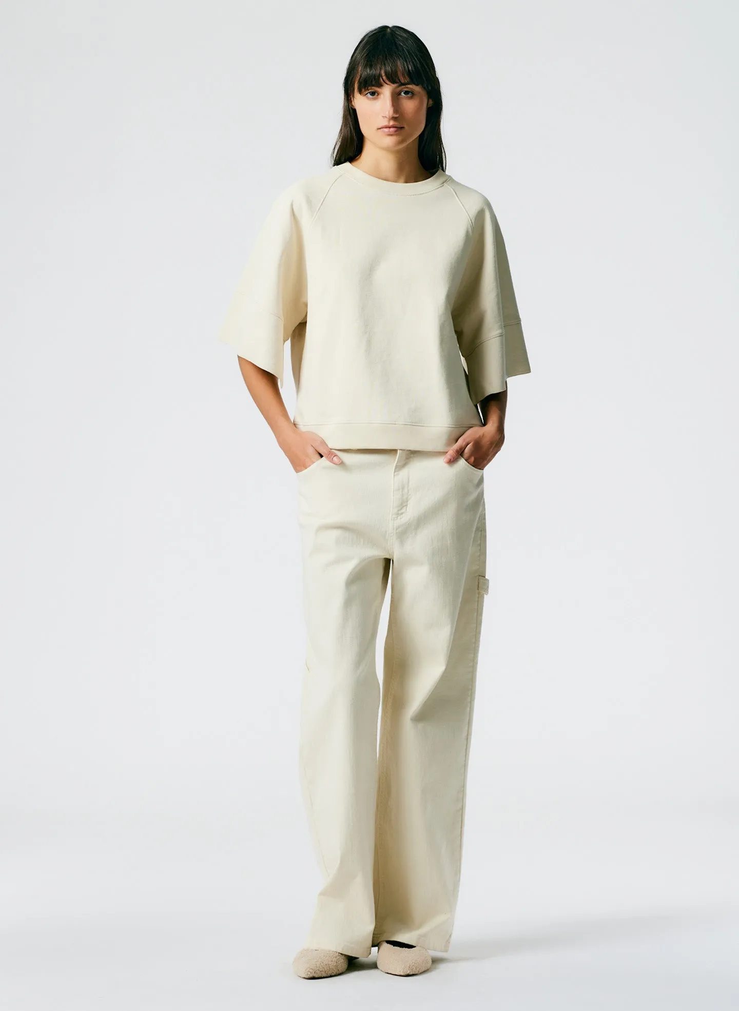 Garment Washed Twill Slouchy Carpenter Jean sold by Tibi