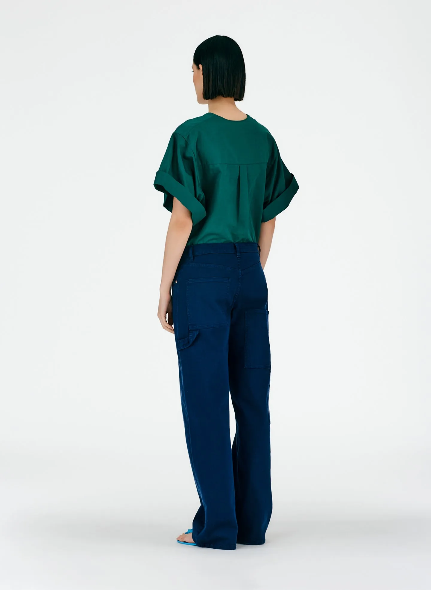 Cotton Drill Slouchy Carpenter Jean sold by Tibi product image thumbnail 5