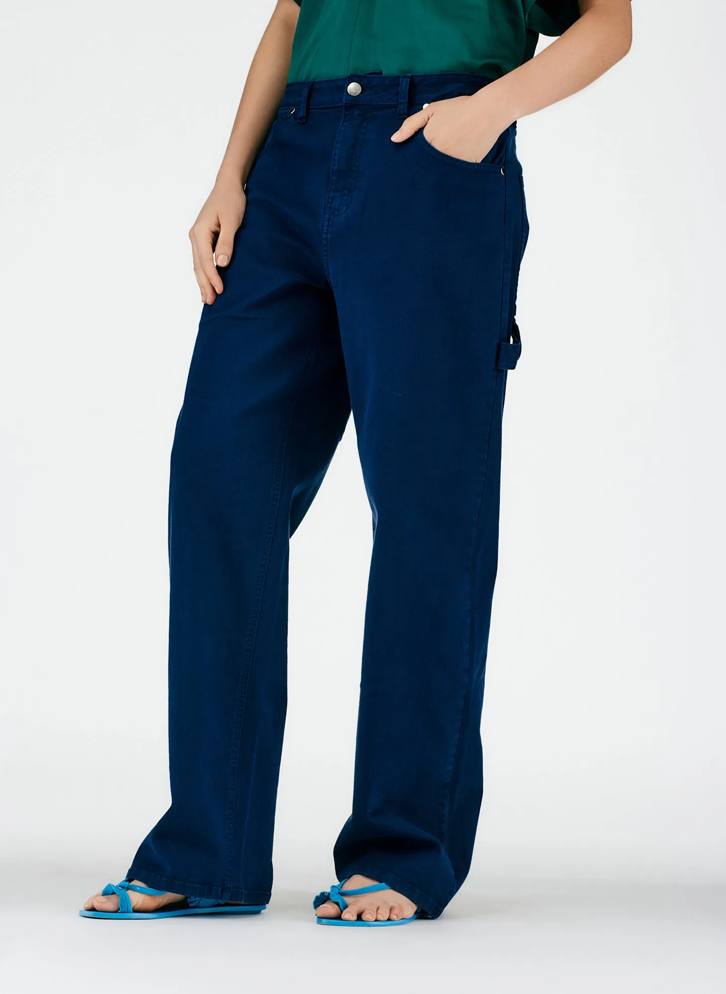 Cotton Drill Slouchy Carpenter Jean sold by Tibi product image thumbnail 2