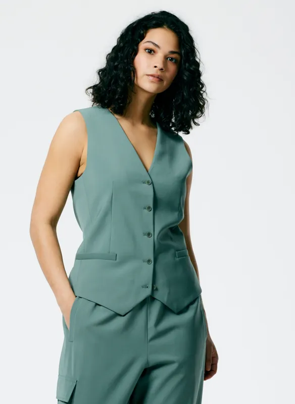 Tropical Wool Vest sold by Tibi