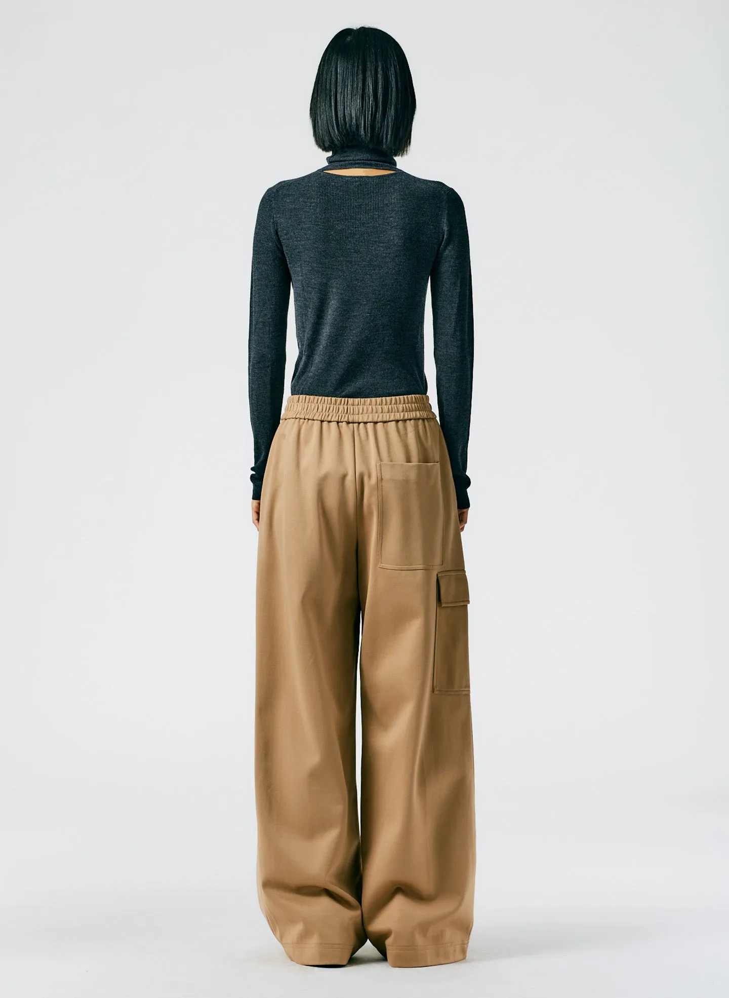 Active Knit Wide Leg Pull On Pant sold by Tibi product image thumbnail 5
