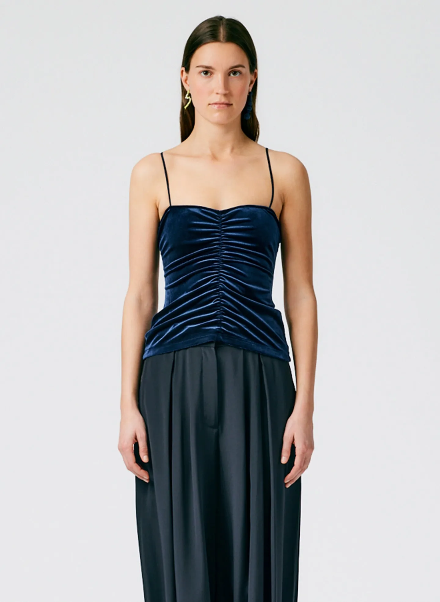 Stretch Velvet Ruched Cami sold by Tibi product image thumbnail 2