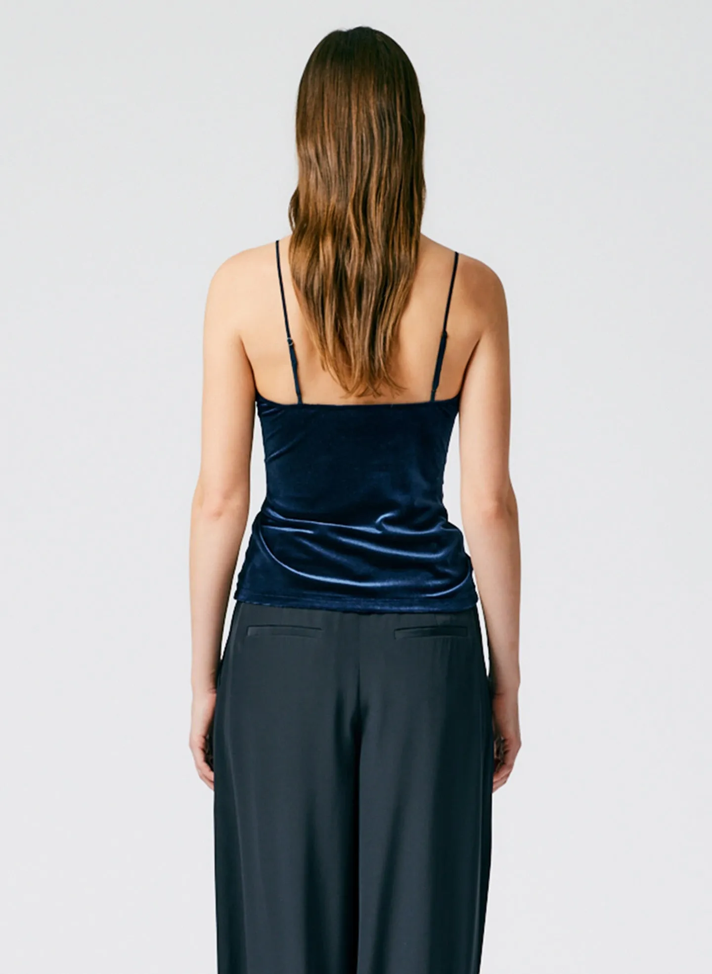 Stretch Velvet Ruched Cami sold by Tibi product image thumbnail 4