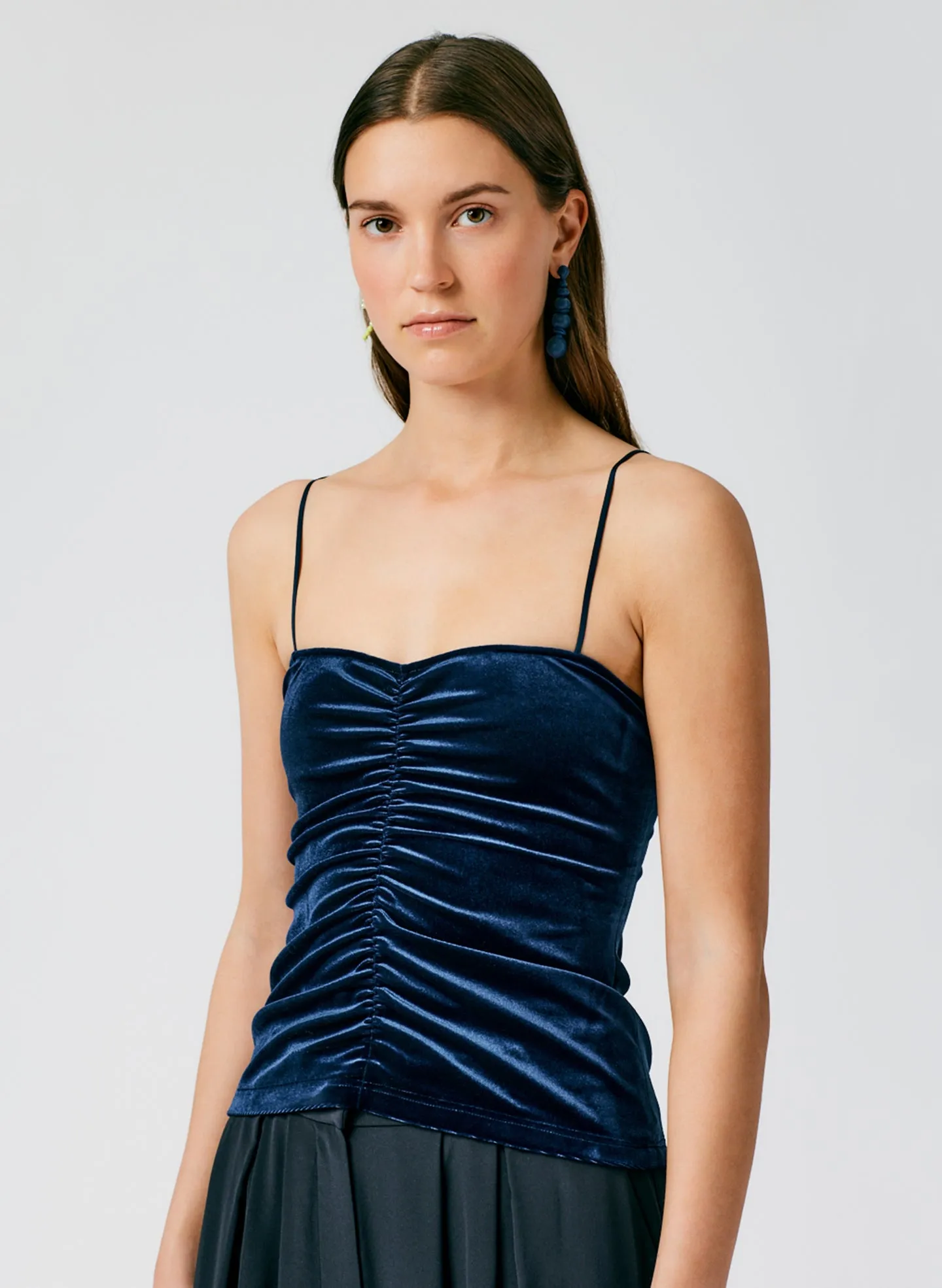 Stretch Velvet Ruched Cami sold by Tibi product image thumbnail 5