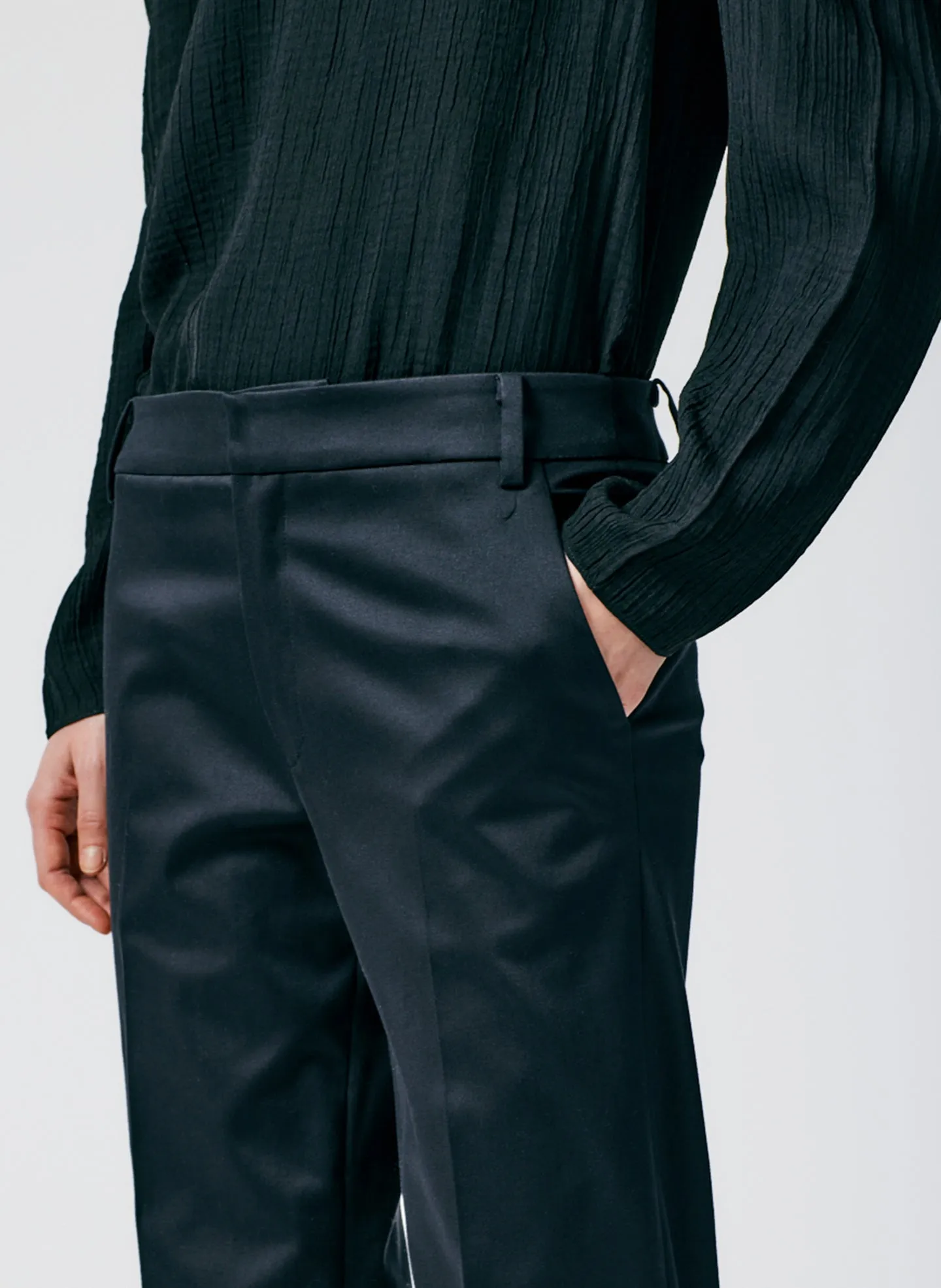 Stretch Sateen Elfie Trouser - Petite sold by Tibi product image thumbnail 5