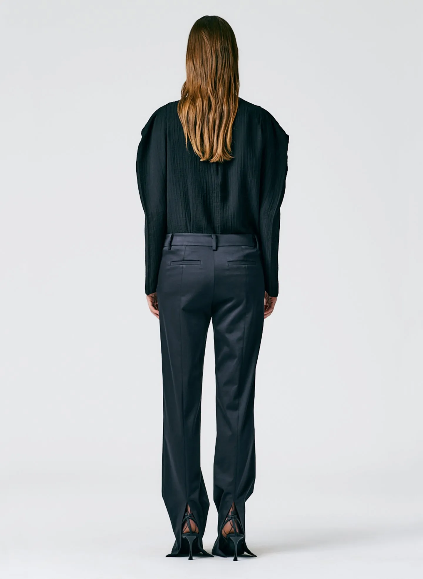 Stretch Sateen Elfie Trouser - Regular sold by Tibi product image thumbnail 4