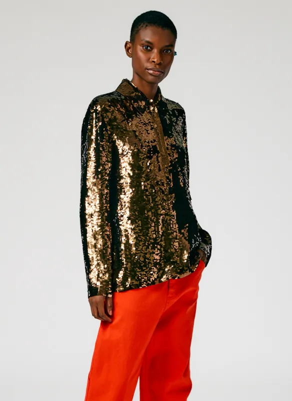 Noor Beading Slim Shirt made by Tibi