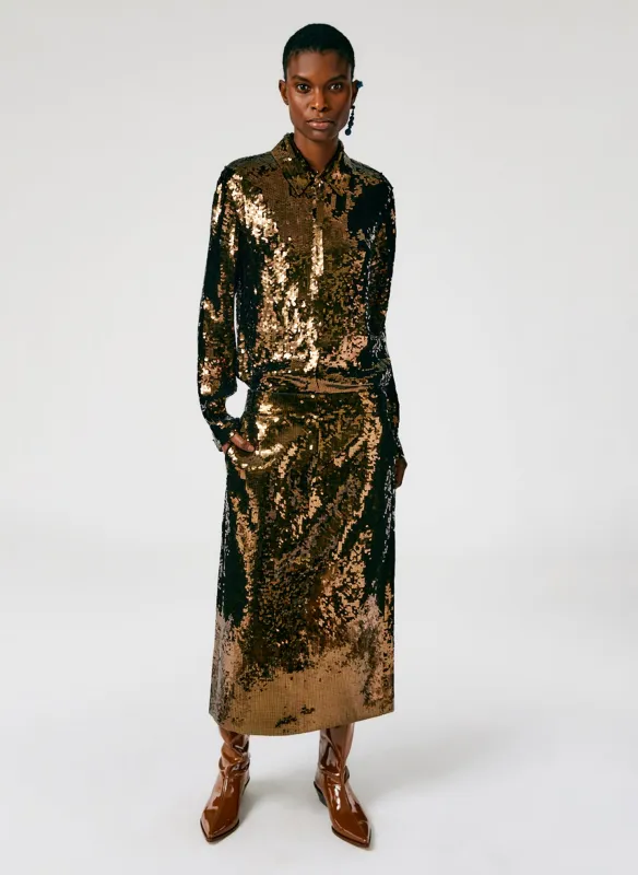 Noor Beading Midi Trouser Skirt made by Tibi