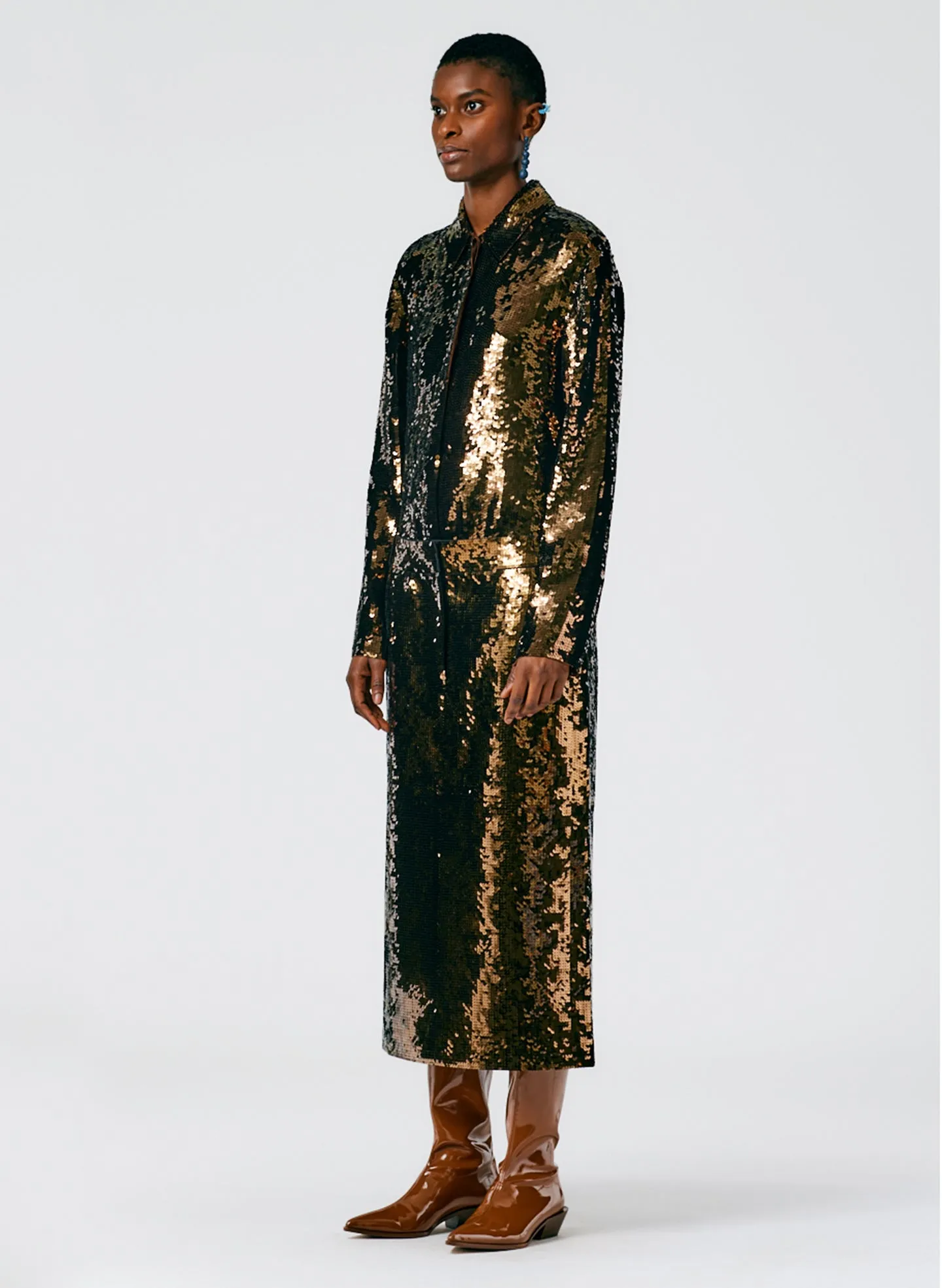 Noor Beading Midi Trouser Skirt sold by Tibi product image thumbnail 3