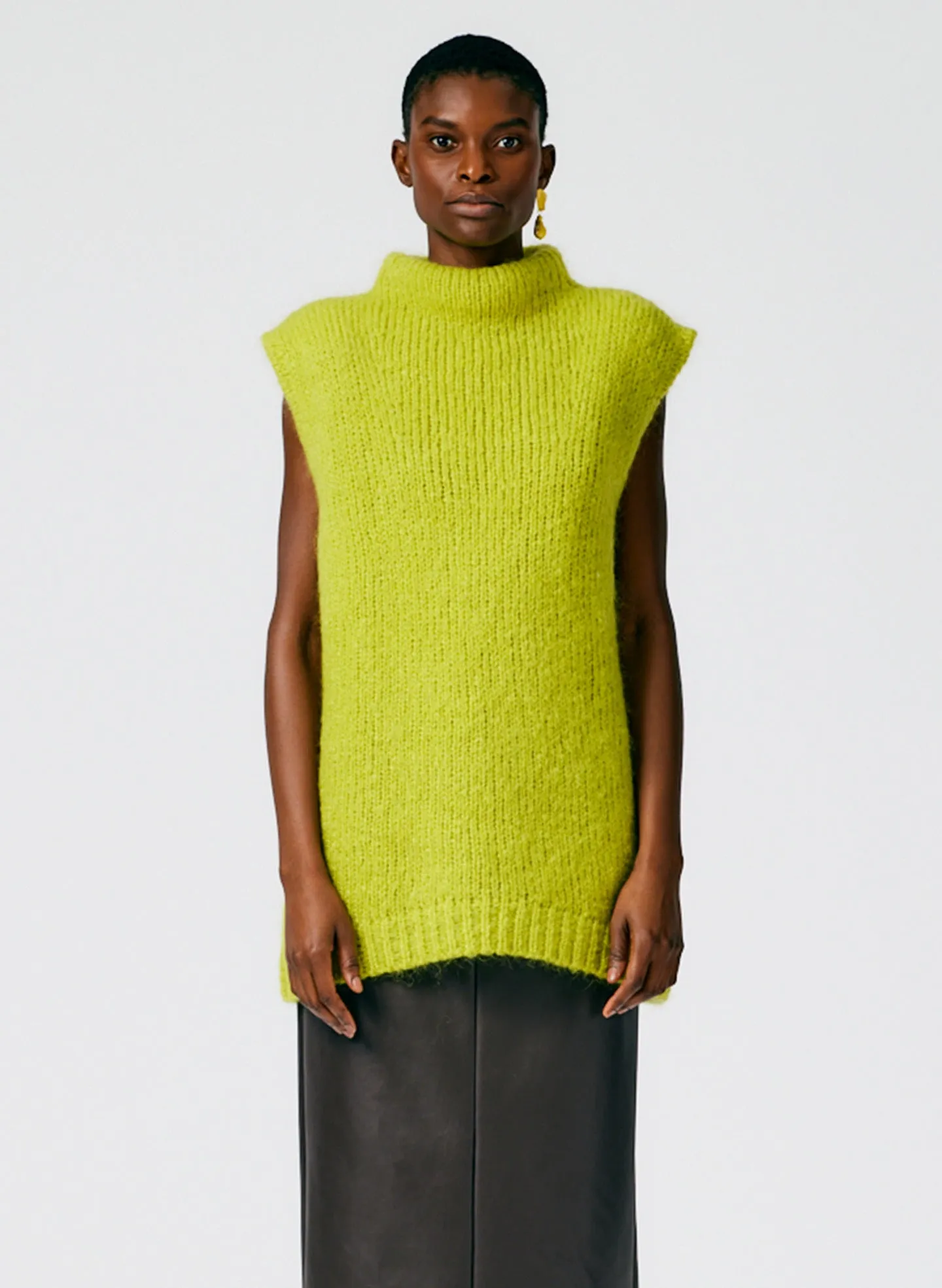 Claude Mohair Cocoon Funnelneck Vest sold by Tibi product image thumbnail 2