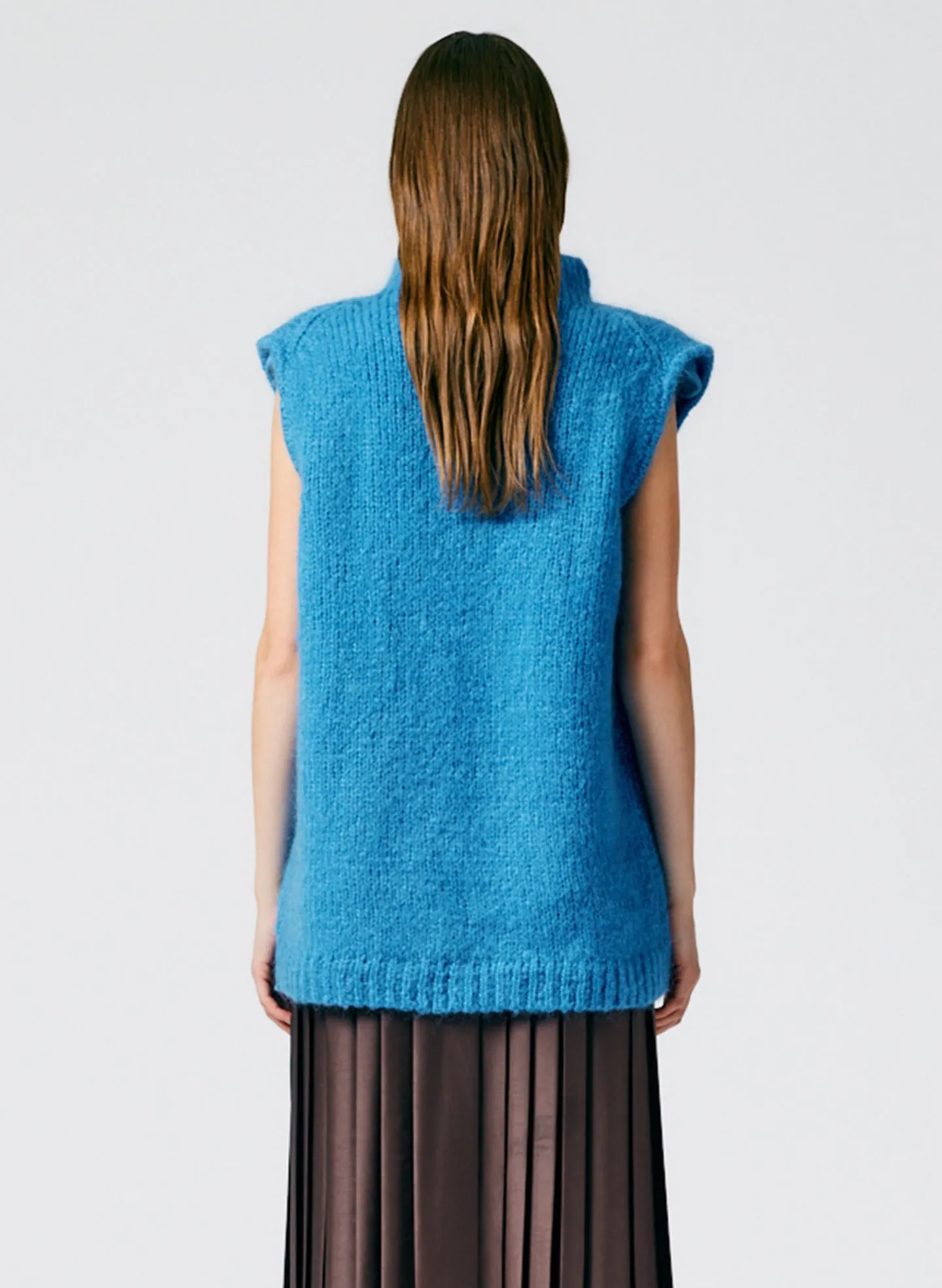 Claude Mohair Cocoon Funnelneck Vest sold by Tibi product image thumbnail 3