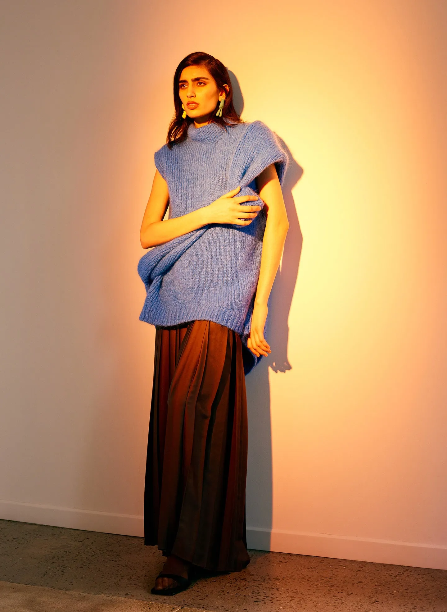 Claude Mohair Cocoon Funnelneck Vest sold by Tibi product image thumbnail 5