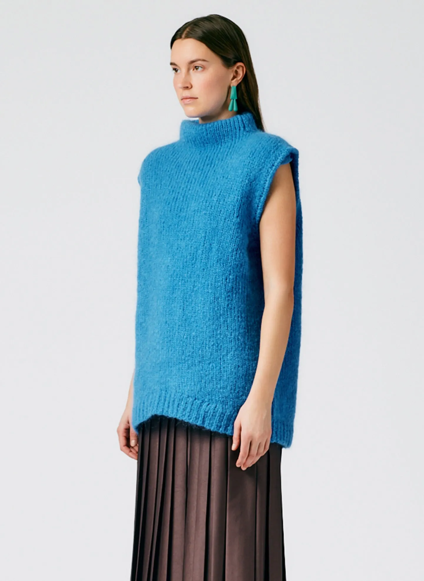 Claude Mohair Cocoon Funnelneck Vest sold by Tibi product image thumbnail 4