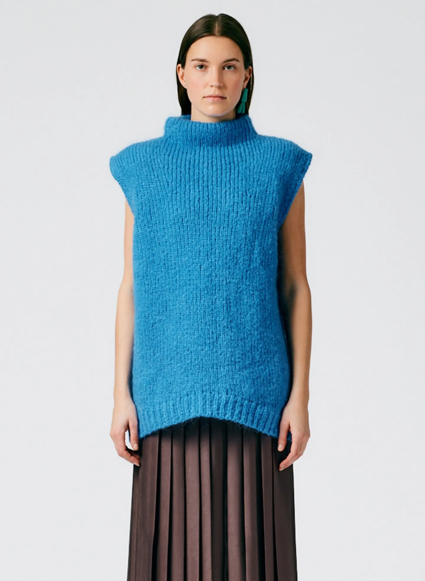 Claude Mohair Cocoon Funnelneck Vest sold by Tibi product image thumbnail 2