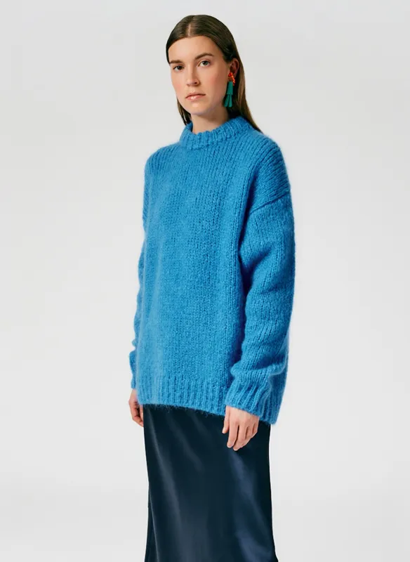 Claude Mohair Crewneck Easy Pullover made by Tibi