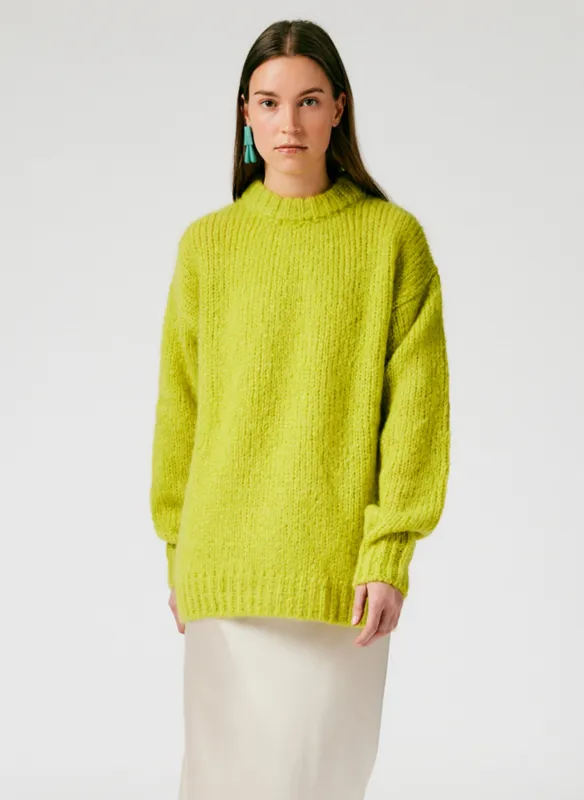Claude Mohair Crewneck Easy Pullover made by Tibi