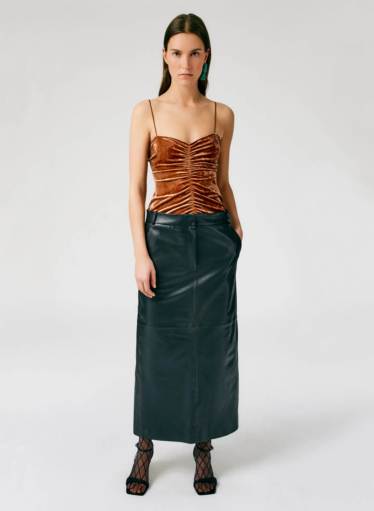 Leather Maxi Trouser Skirt sold by Tibi