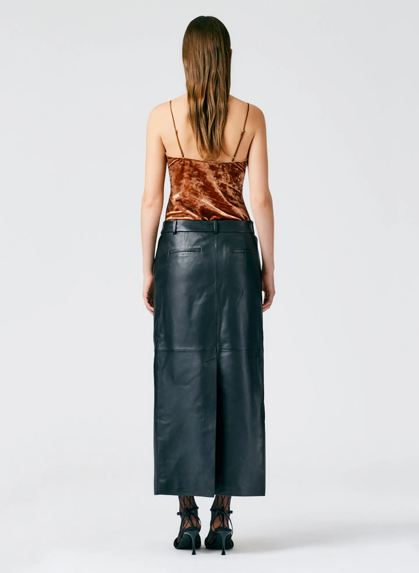 Leather Maxi Trouser Skirt sold by Tibi product image thumbnail 4