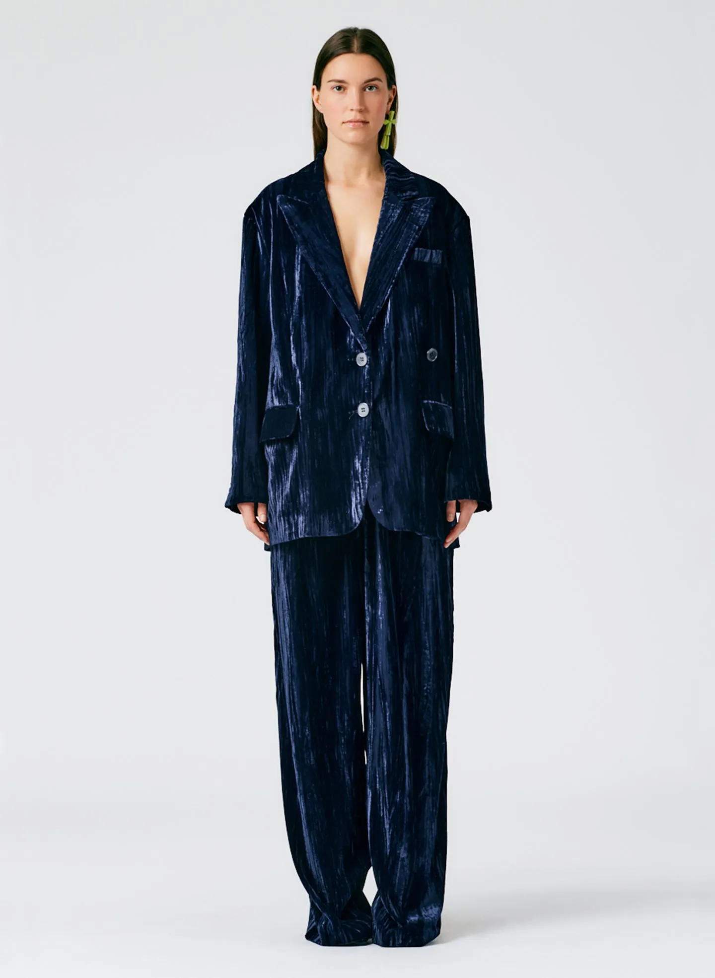 Creased Velvet Liam Blazer sold by Tibi product image thumbnail 2