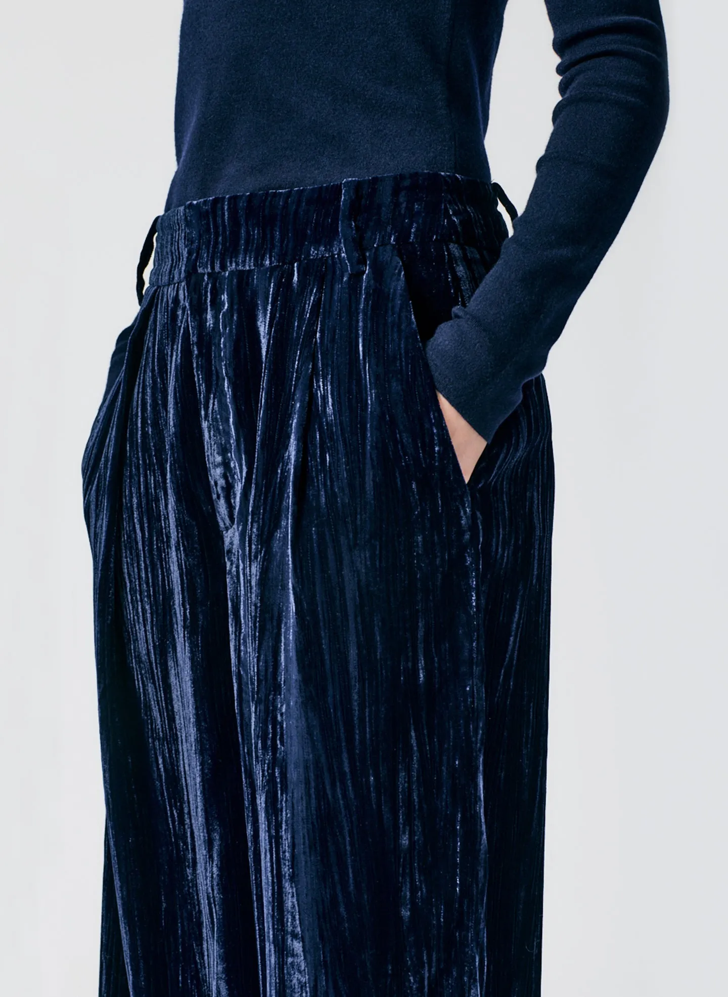Creased Velvet Stella Pant sold by Tibi product image thumbnail 5