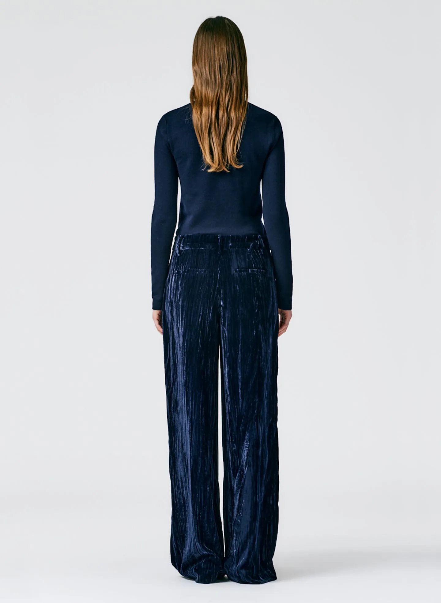 Creased Velvet Stella Pant sold by Tibi product image thumbnail 4