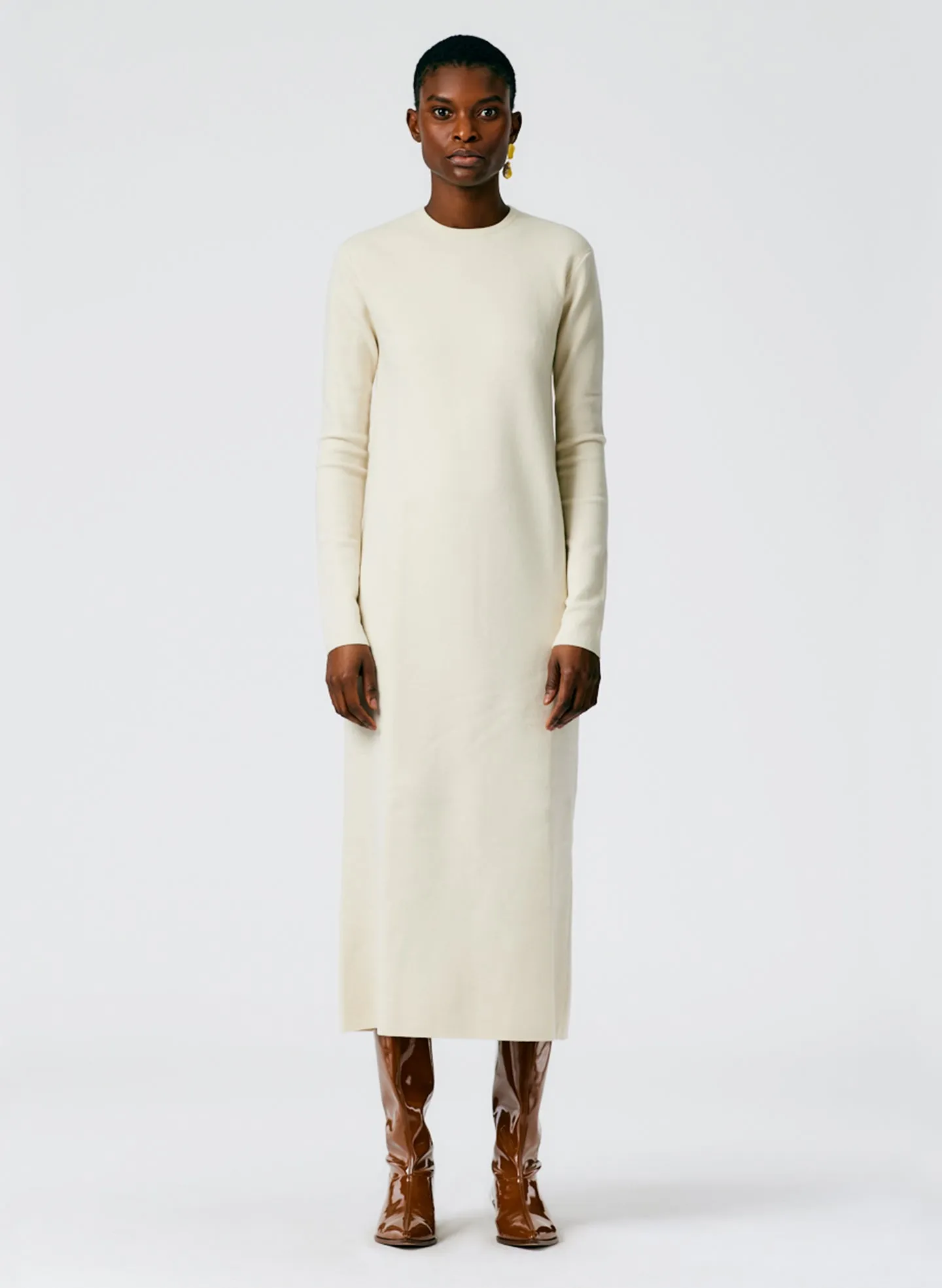 Compact Stretch Cashmere Dress sold by Tibi product image thumbnail 2