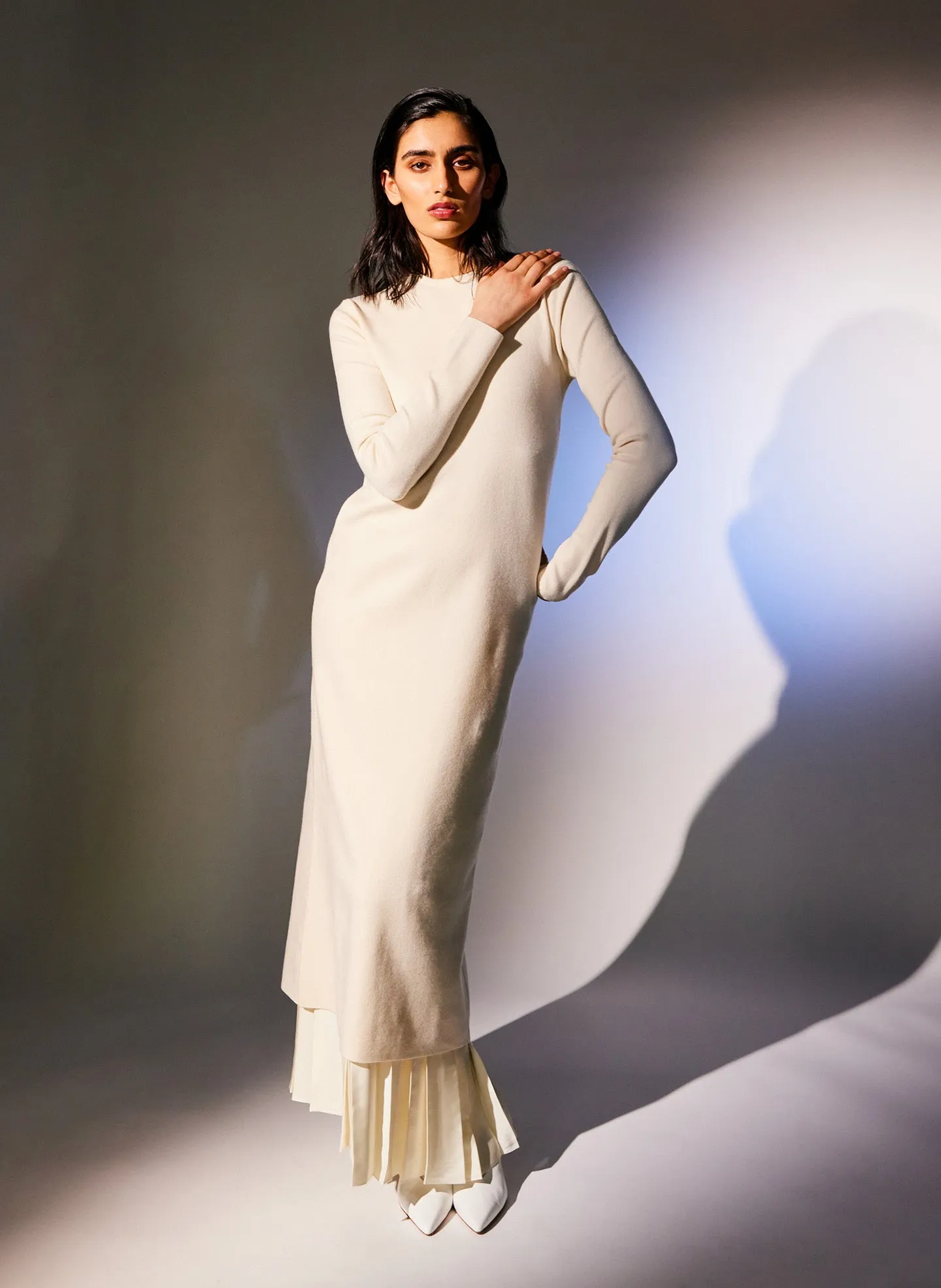 Compact Stretch Cashmere Dress sold by Tibi product image thumbnail 5