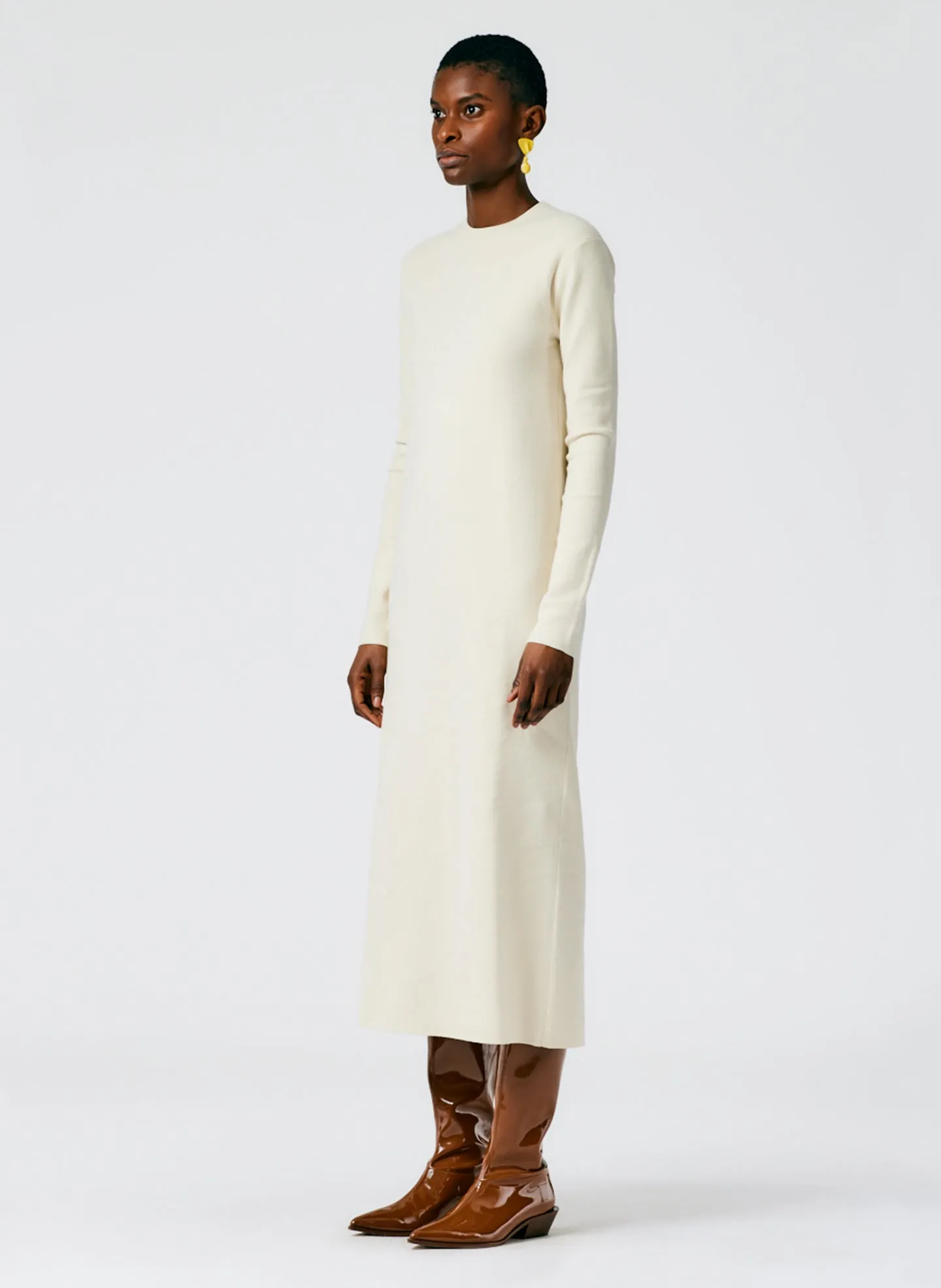 Compact Stretch Cashmere Dress sold by Tibi product image thumbnail 3