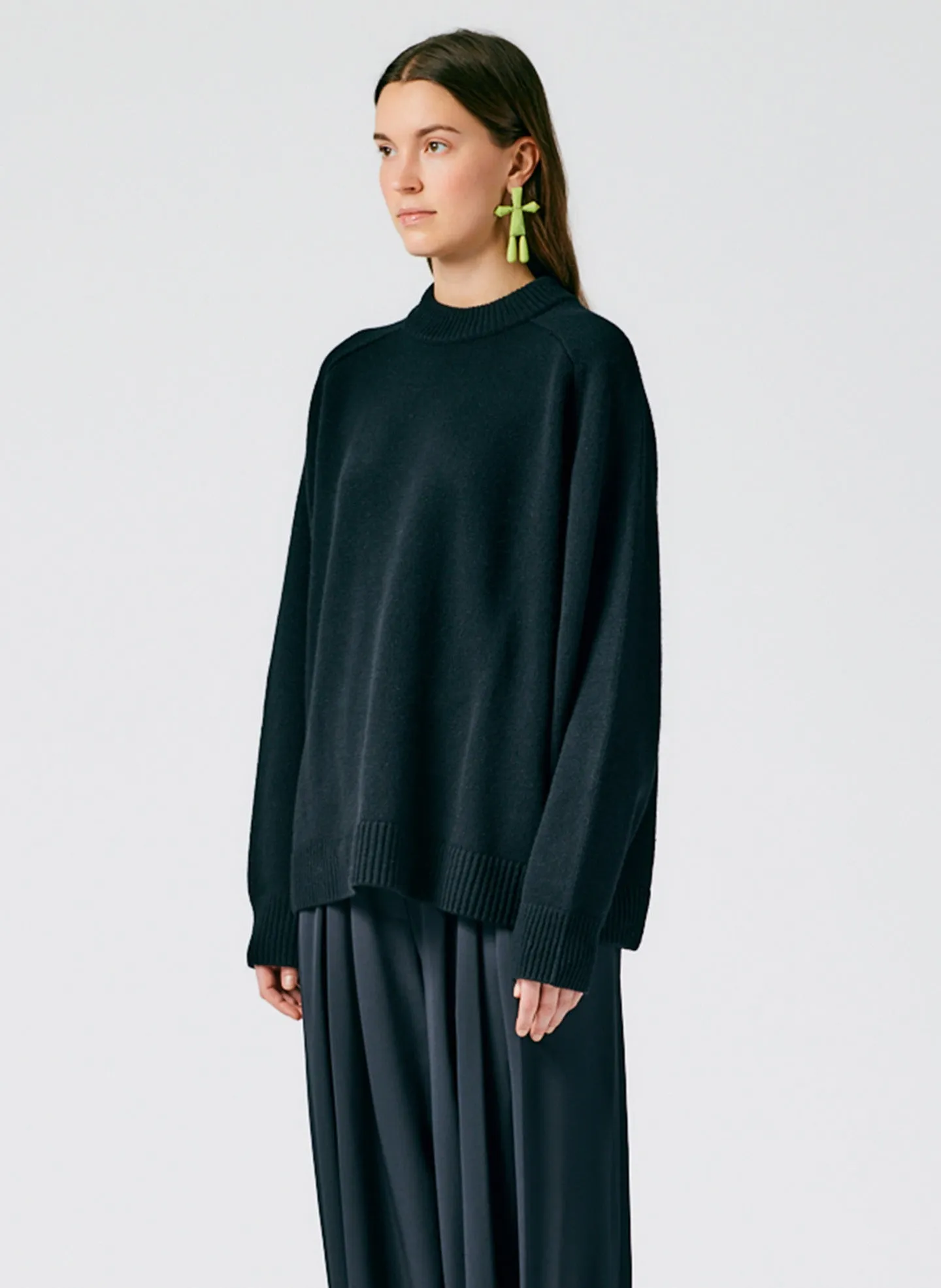 Cashmere Sweater Crewneck Oversized Pullover sold by Tibi product image thumbnail 3