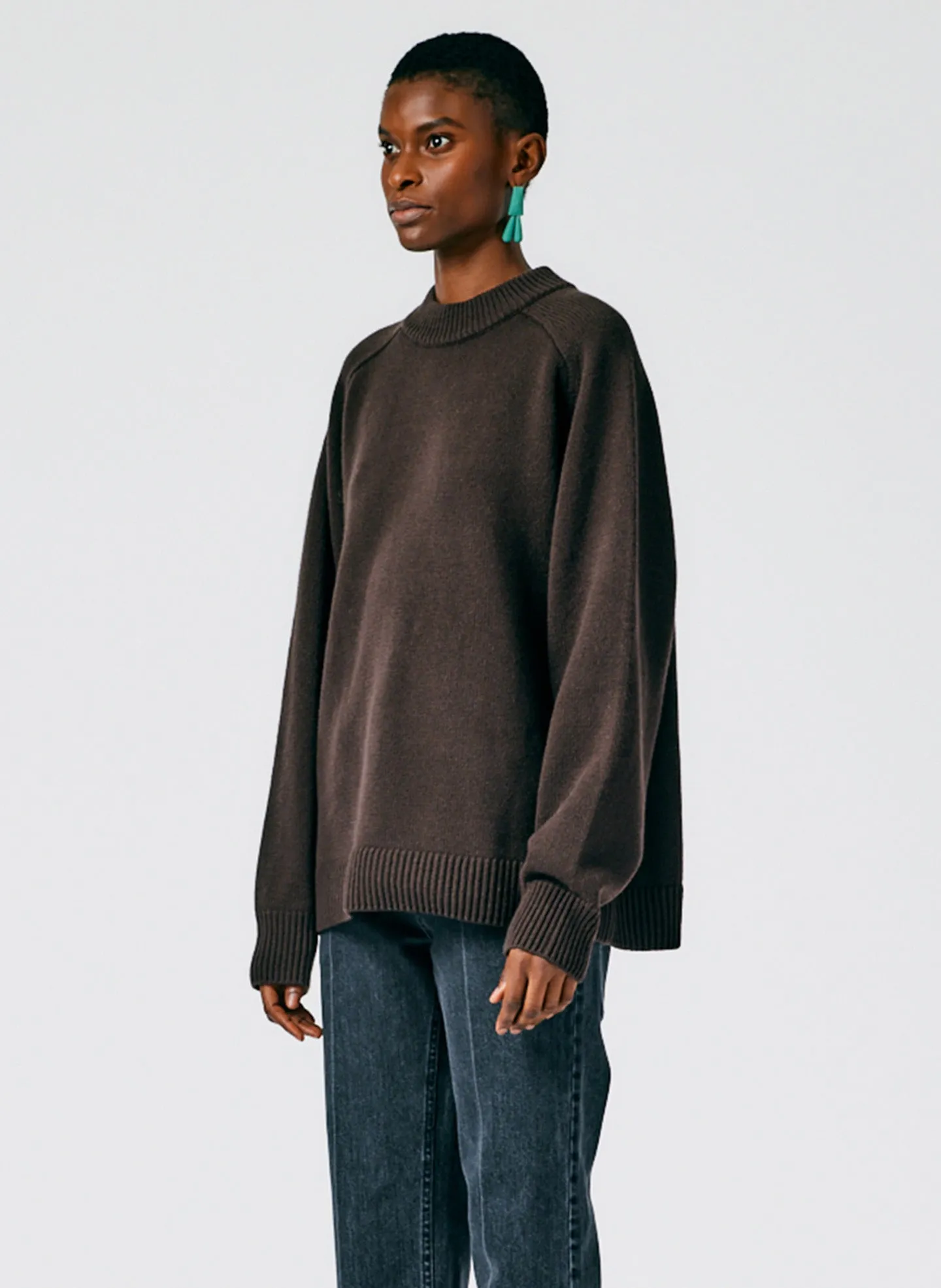 Cashmere Sweater Crewneck Oversized Pullover sold by Tibi product image thumbnail 3