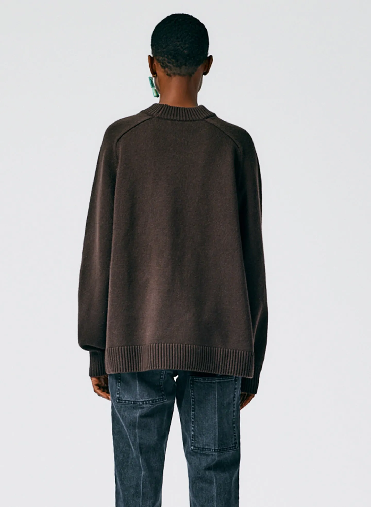 Cashmere Sweater Crewneck Oversized Pullover sold by Tibi product image thumbnail 4