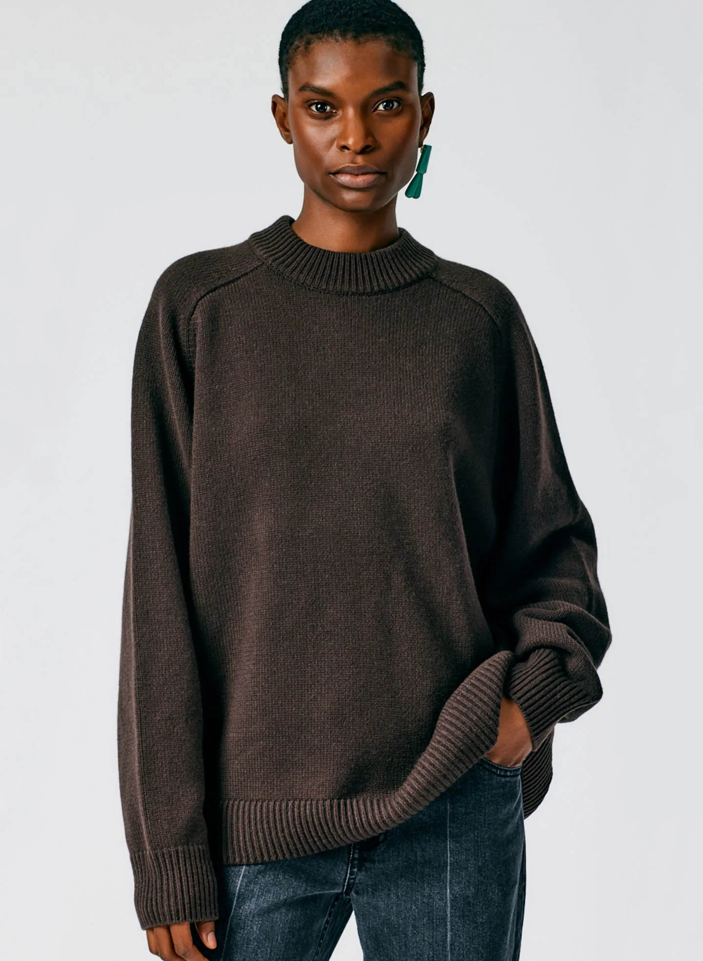 Cashmere Sweater Crewneck Oversized Pullover sold by Tibi product image thumbnail 5