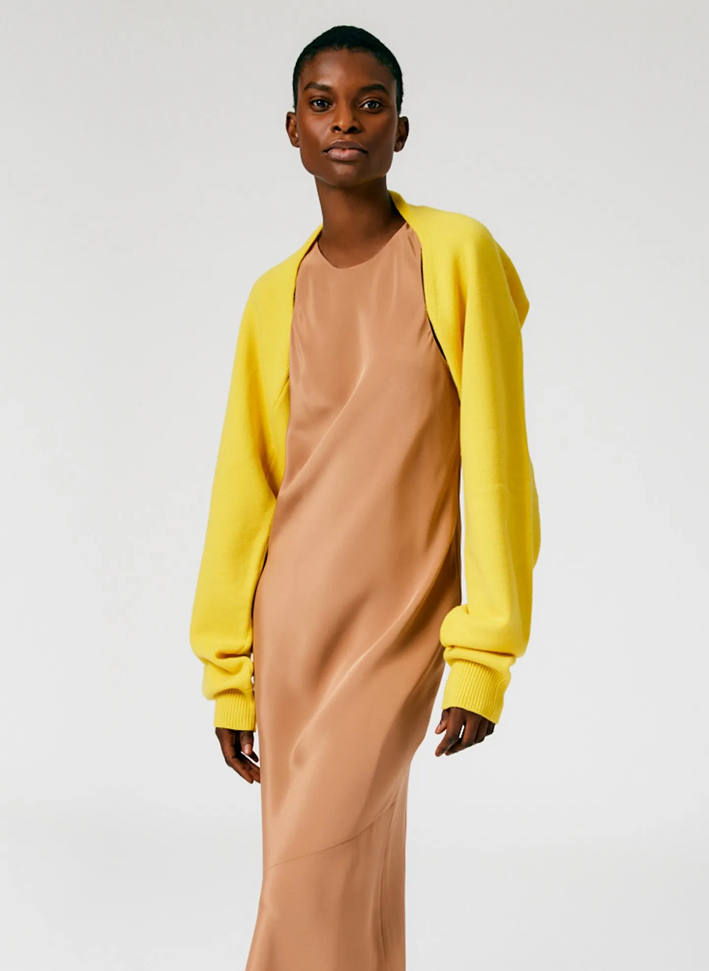 Airy Extrafine Wool Sleeve Shrug sold by Tibi