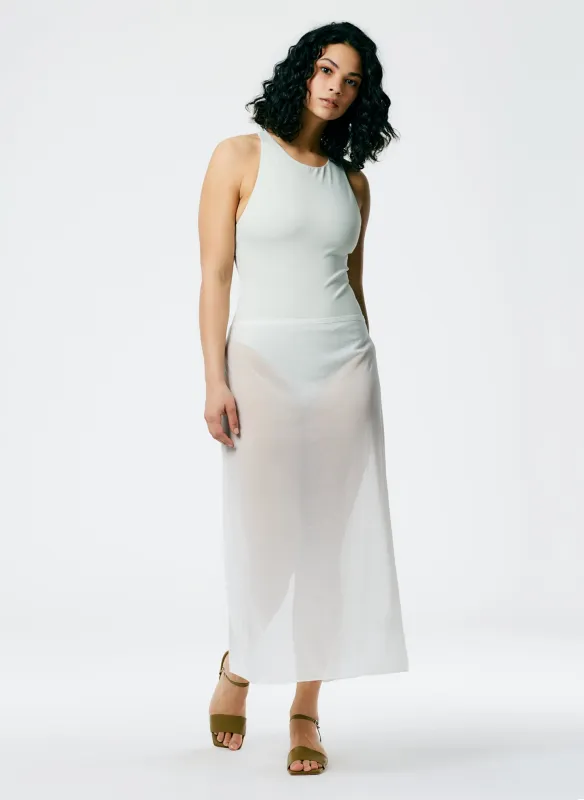 Sheer Gauze Maxi Pencil Skirt made by Tibi