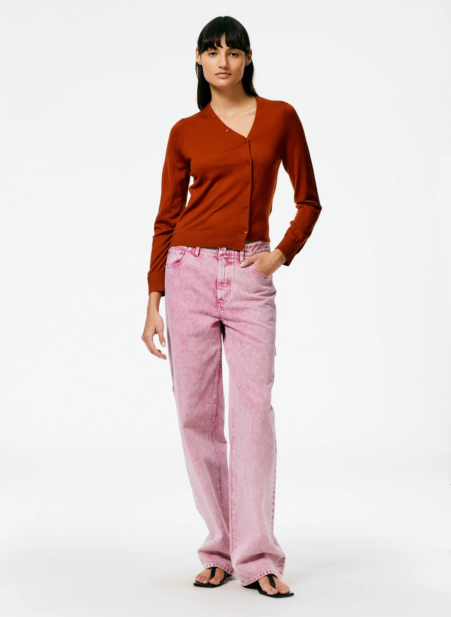 Cashmere Silk Asymmetrical Cardigan sold by Tibi product image thumbnail 4
