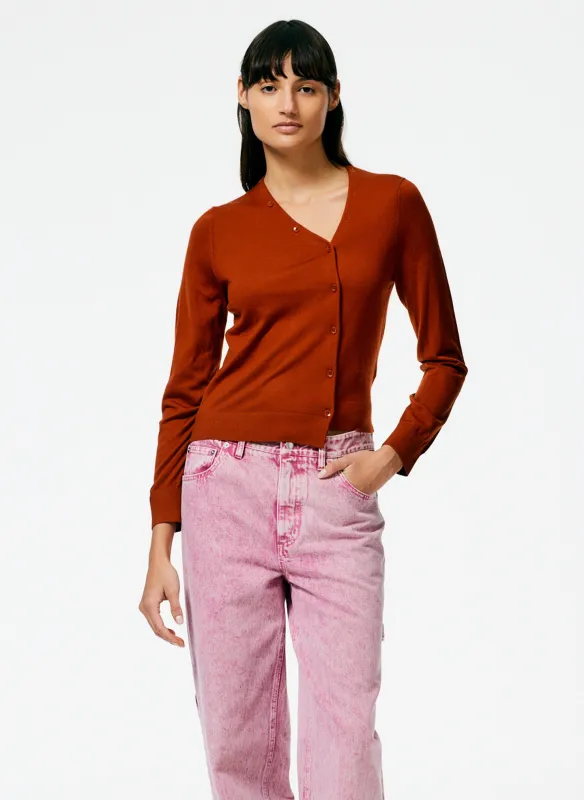Cashmere Silk Asymmetrical Cardigan sold by Tibi
