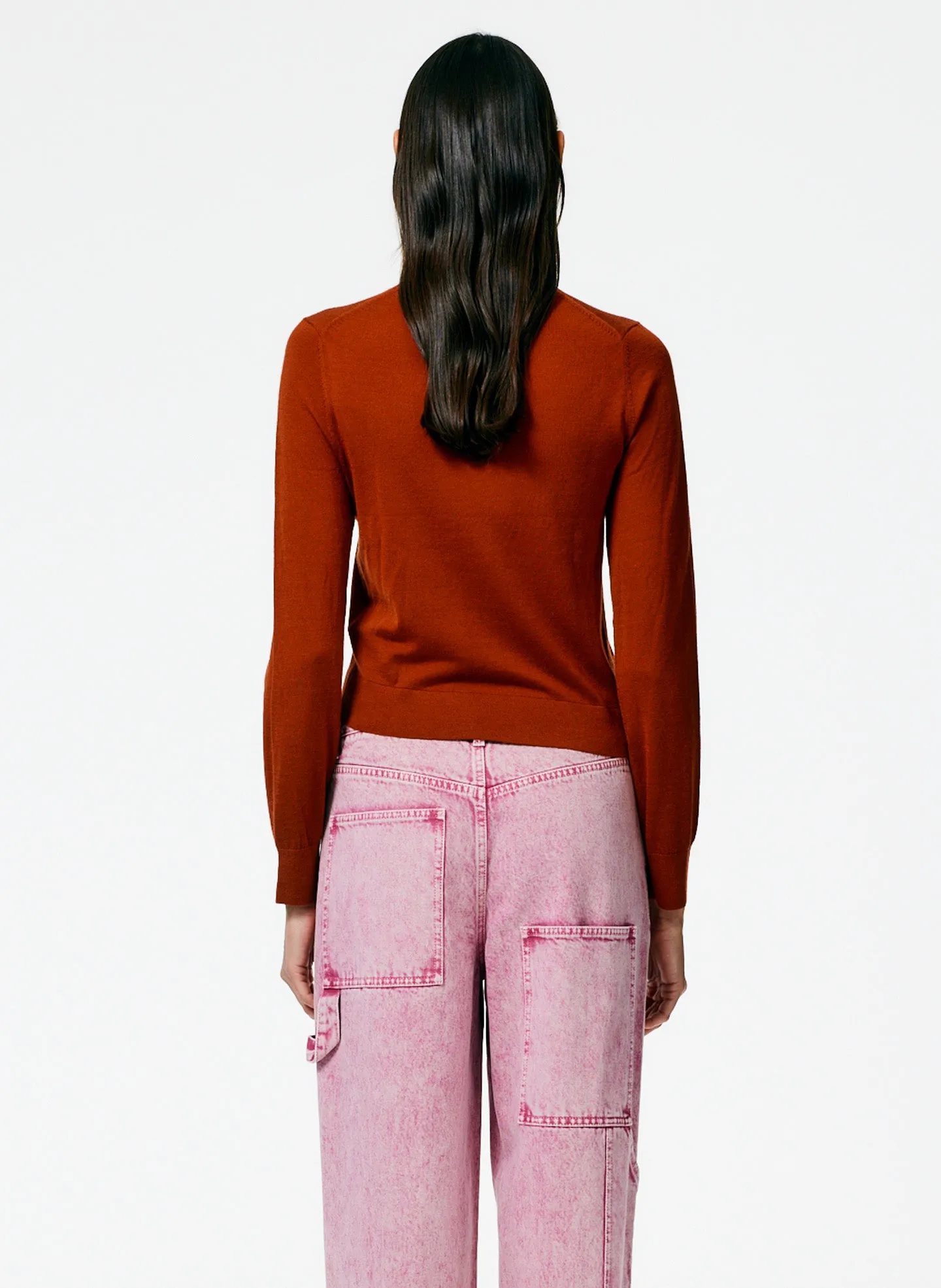 Cashmere Silk Asymmetrical Cardigan sold by Tibi product image thumbnail 3