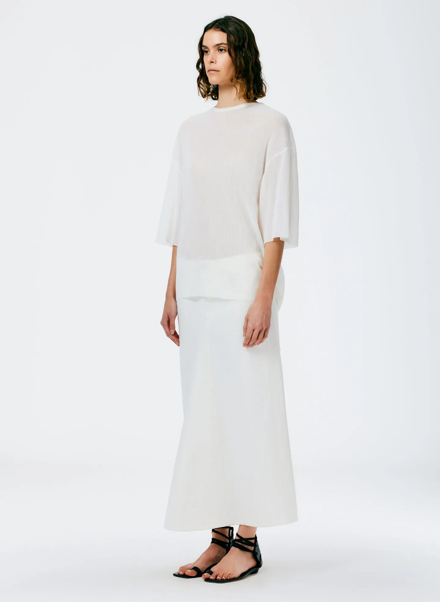 Crepe Gauze Easy T-Shirt sold by Tibi product image thumbnail 4