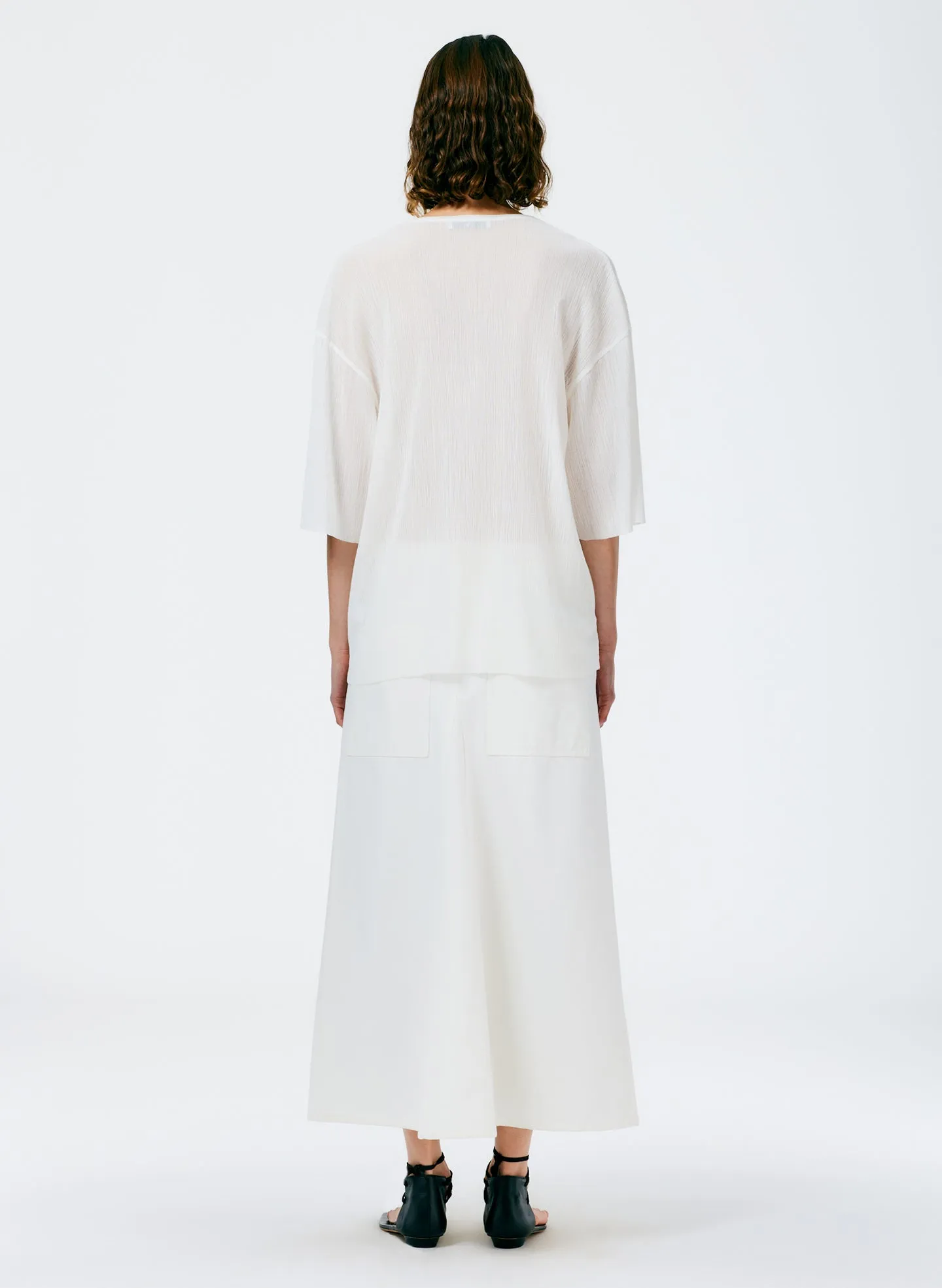 Crepe Gauze Easy T-Shirt sold by Tibi product image thumbnail 5