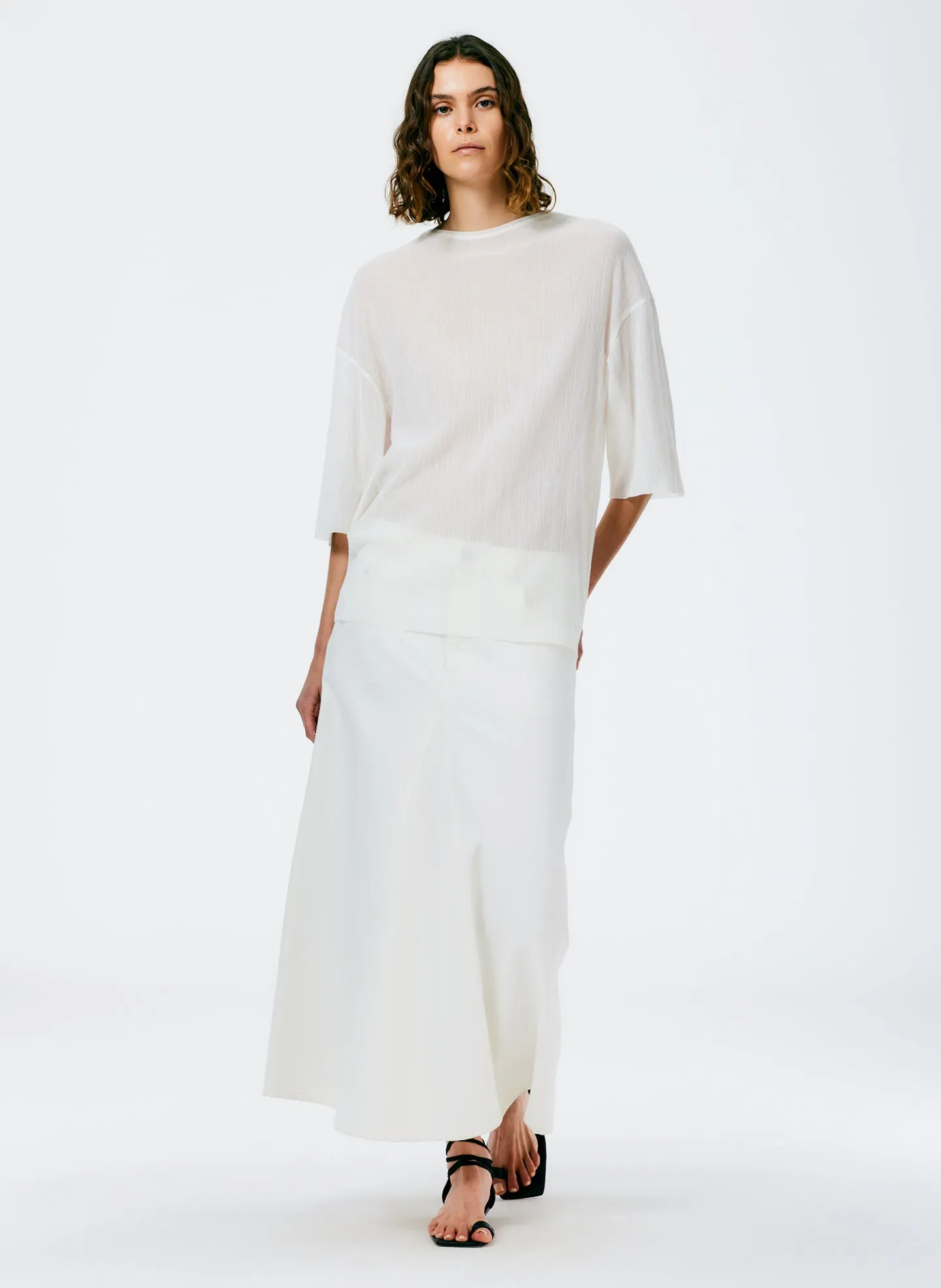 Crepe Gauze Easy T-Shirt sold by Tibi product image thumbnail 3
