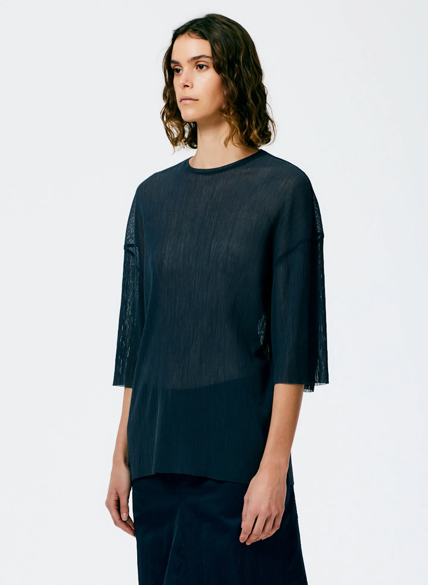 Crepe Gauze Easy T-Shirt sold by Tibi product image thumbnail 2