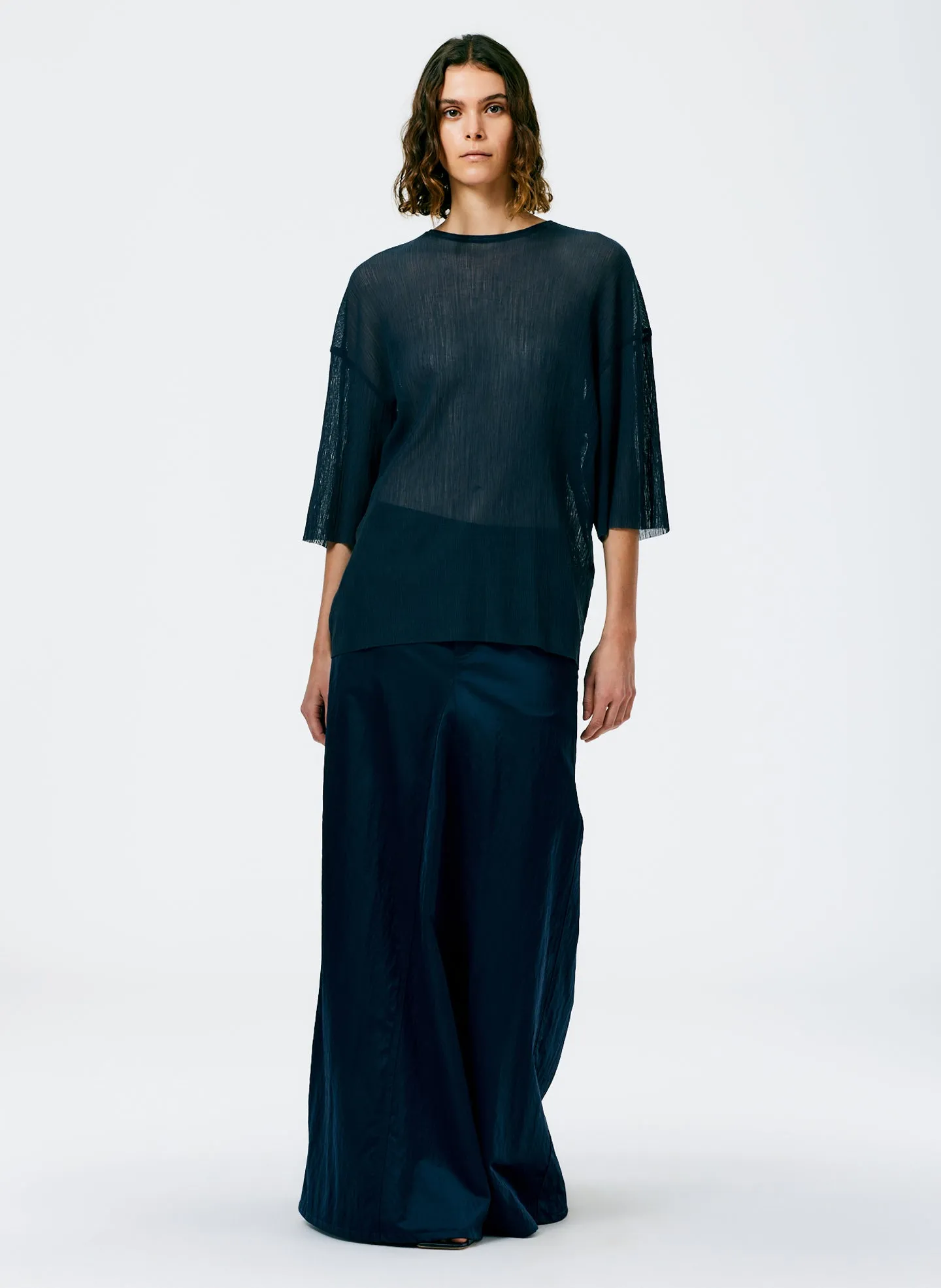 Crepe Gauze Easy T-Shirt sold by Tibi product image thumbnail 3