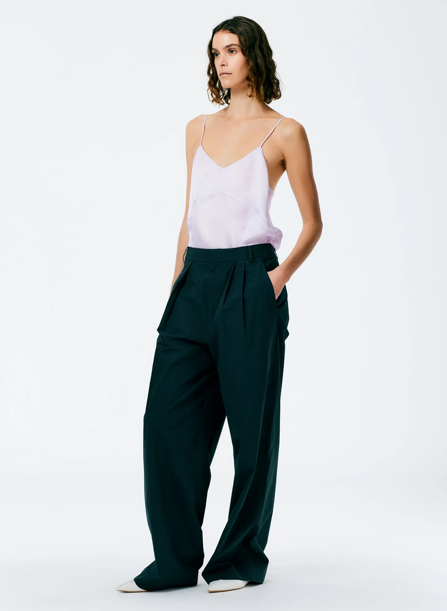 Arun Suiting Asymmetrical Pleat Stella Pant sold by Tibi product image thumbnail 4