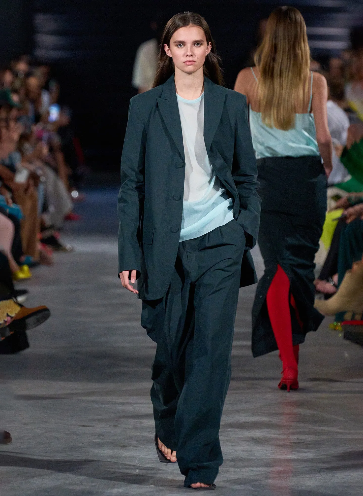 Arun Suiting Asymmetrical Pleat Stella Pant sold by Tibi product image thumbnail 2