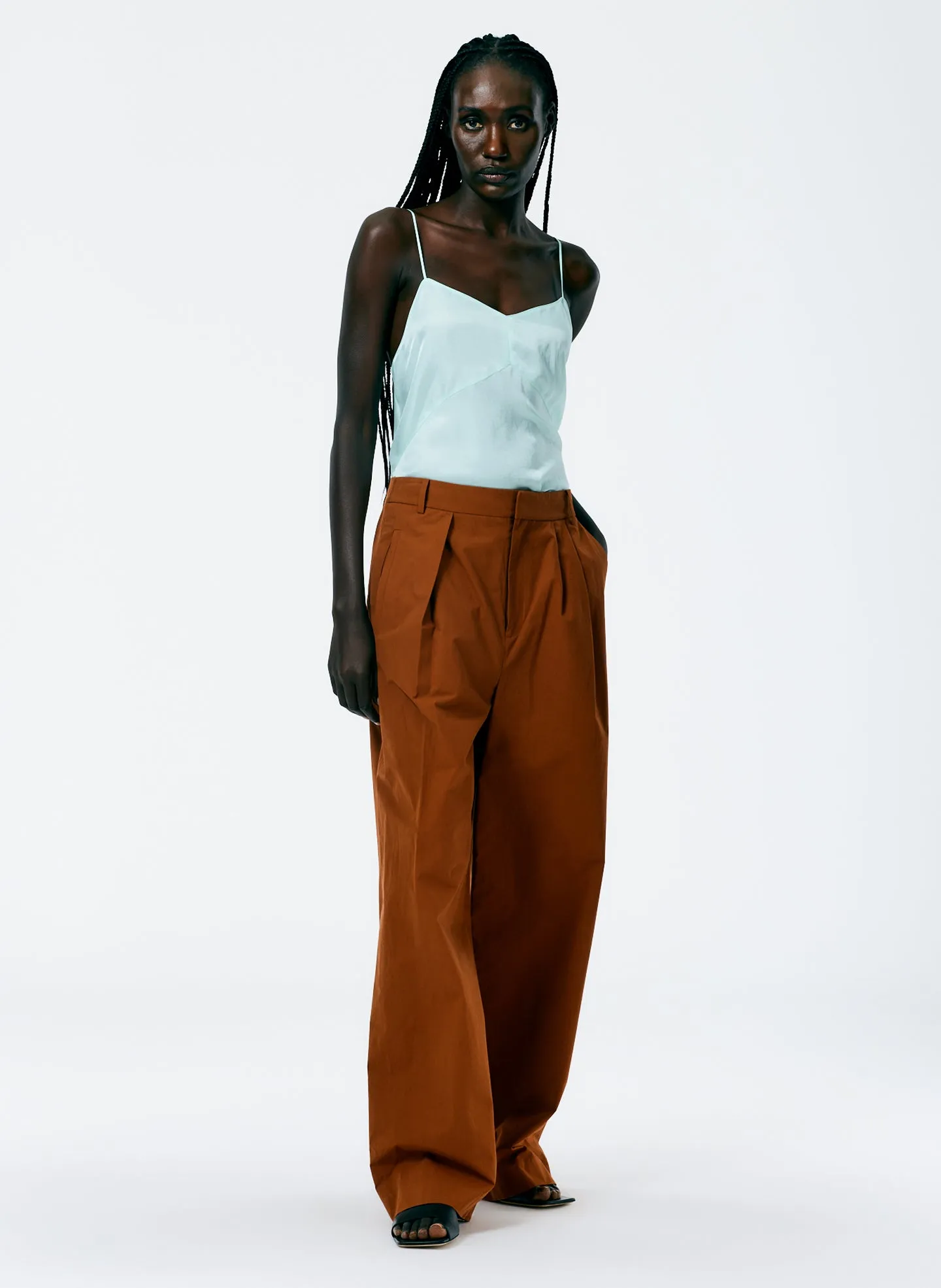 Arun Suiting Asymmetrical Pleat Stella Pant sold by Tibi