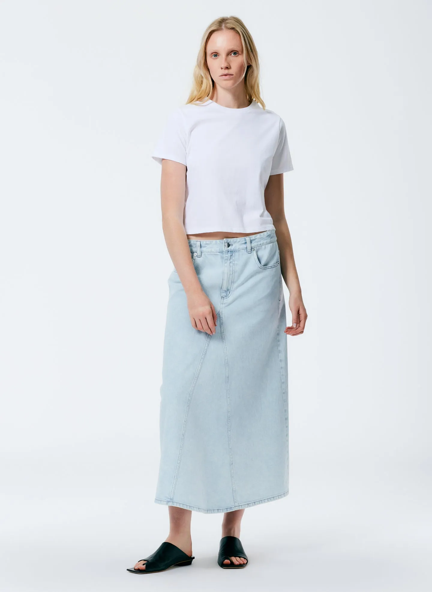 T-Shirting Cropped T-Shirt sold by Tibi product image thumbnail 4
