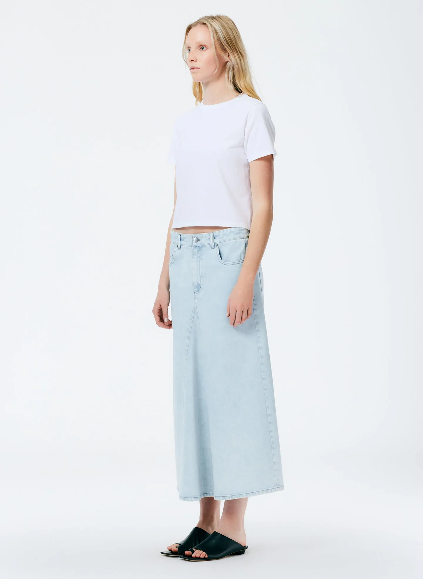 T-Shirting Cropped T-Shirt sold by Tibi product image thumbnail 5