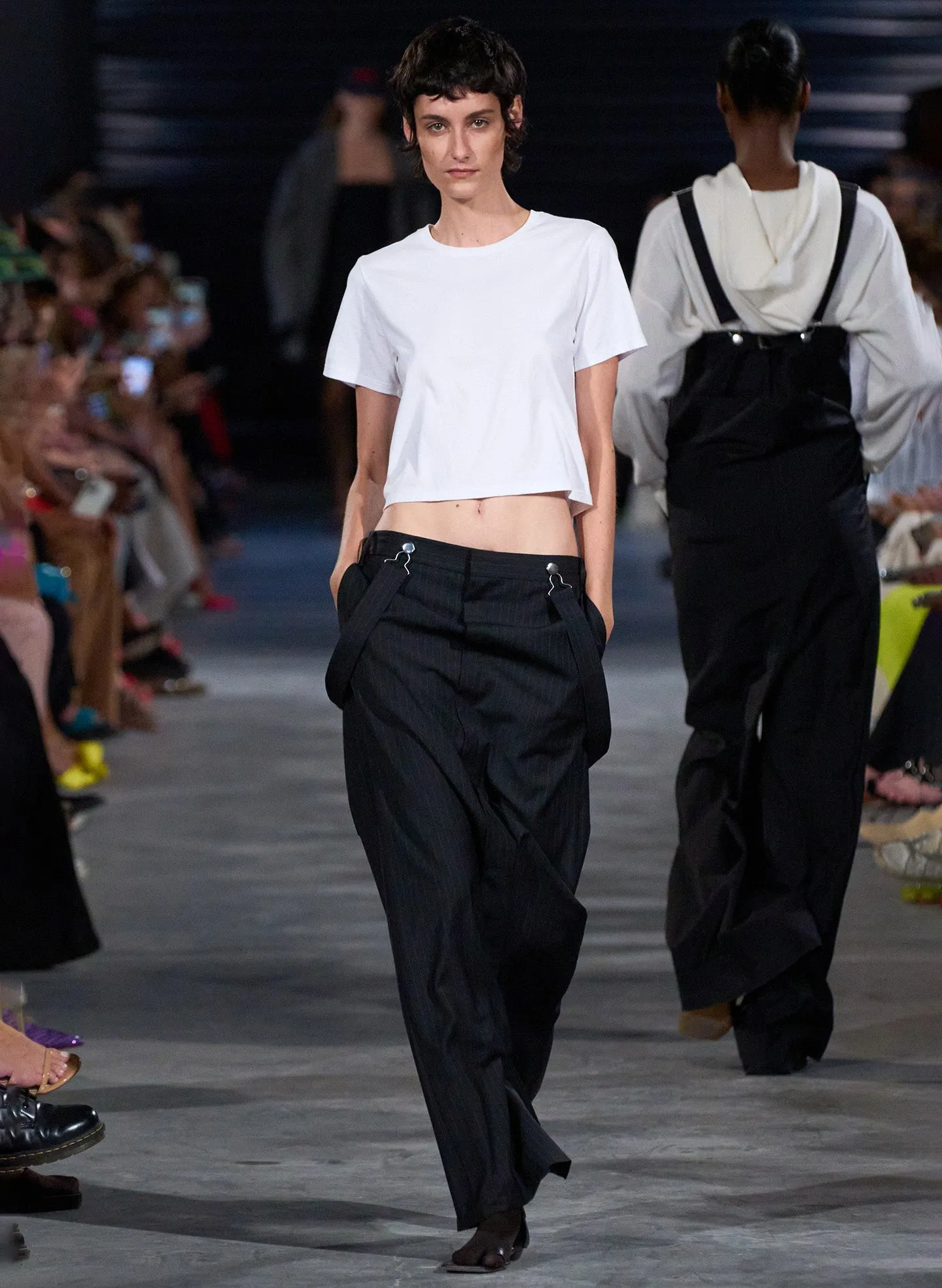 T-Shirting Cropped T-Shirt sold by Tibi product image thumbnail 2